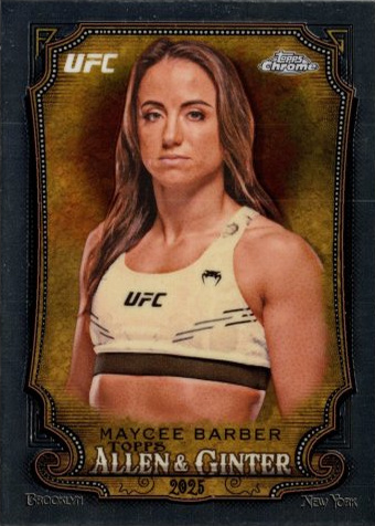 Maycee Barber 2025 Topps Chrome UFC Allen & Ginter #AAG-3 Superfractor