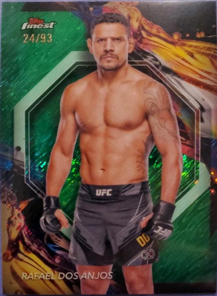 Rafael Dos Anjos 2024 Topps Finest UFC Base Uncommon #166 Green Shimmer Refractor