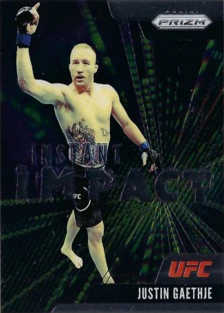 Justin Gaethje 2021 Panini Prizm UFC Instant Impact #15 Black