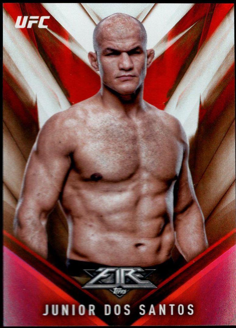 Junior Dos Santos 2017 Topps UFC Fire Base #43 Red