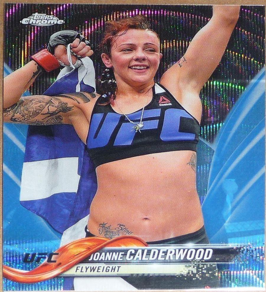 Joanne Wood 2018 Topps Chrome UFC Base #44 Blue Wave