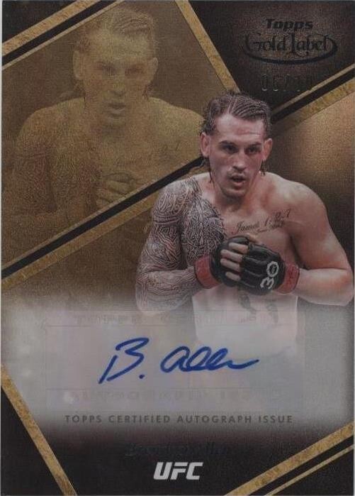 Brendan Allen 2024 Topps Gold Label UFC Auric Autographs #AUA-BAN Black
