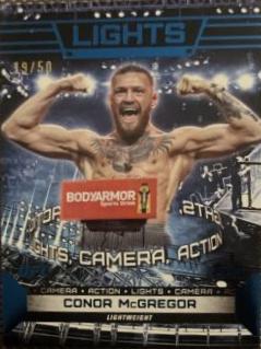 Conor McGregor 2024 Topps Knockout UFC Lights (Lights, Camera, Action) #LTS-6 Blue