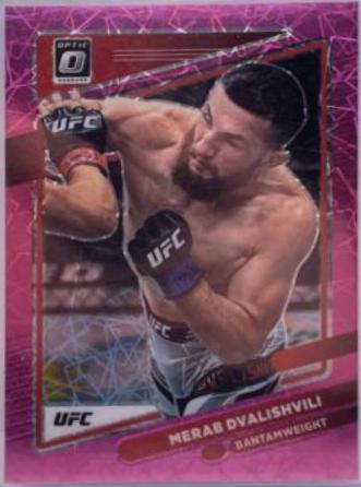 Merab Dvalishvili 2022 Panini Donruss Optic UFC Base #85 Pink Velocity