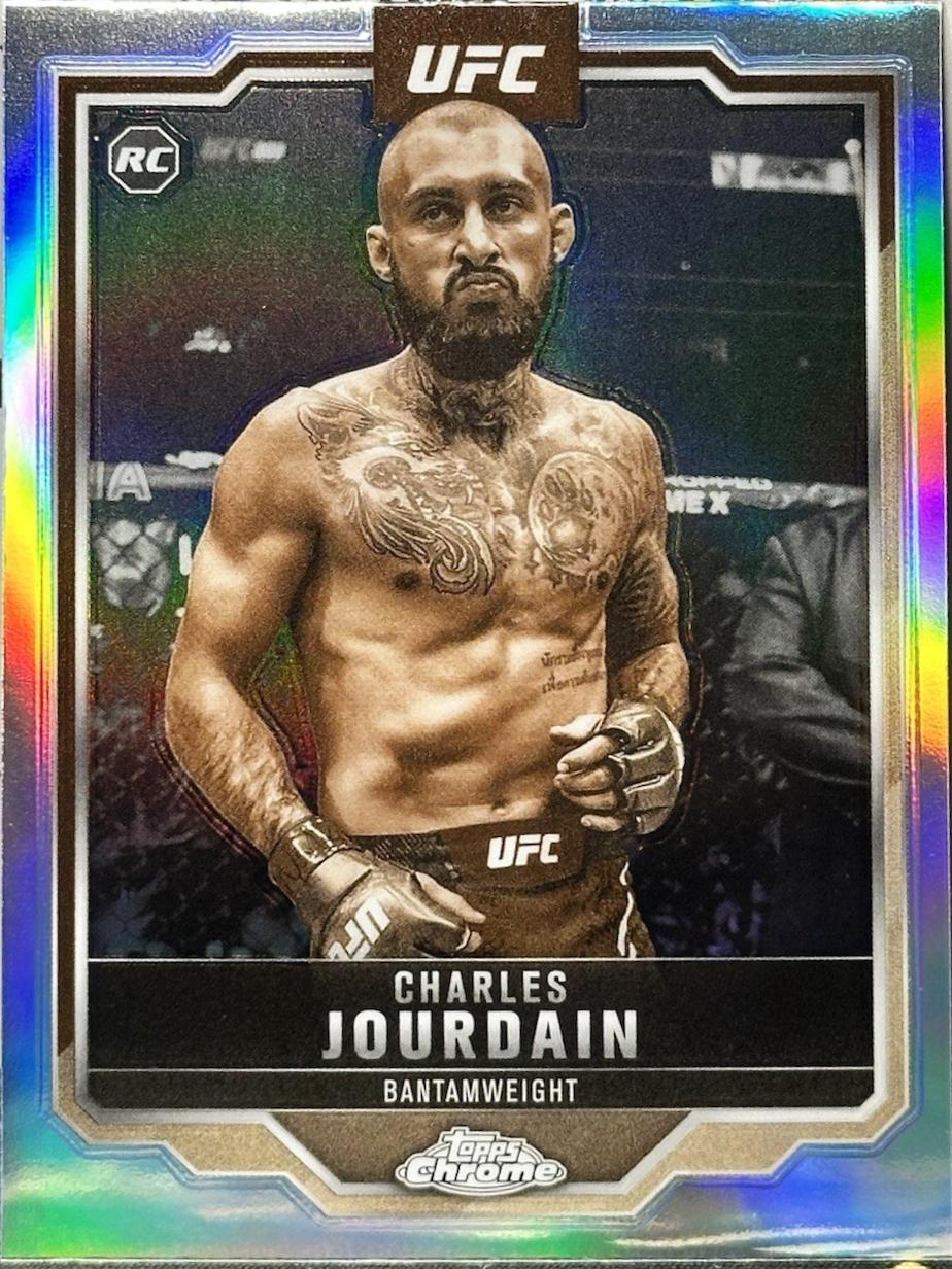 Charles Jourdain 2025 Topps Chrome UFC Base #67 Sepia Refractor