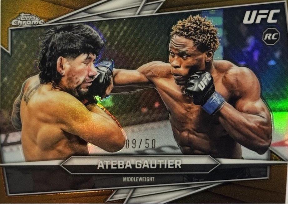 Ateba Gautier 2026 Topps Chrome UFC Base #7 Gold Refractor