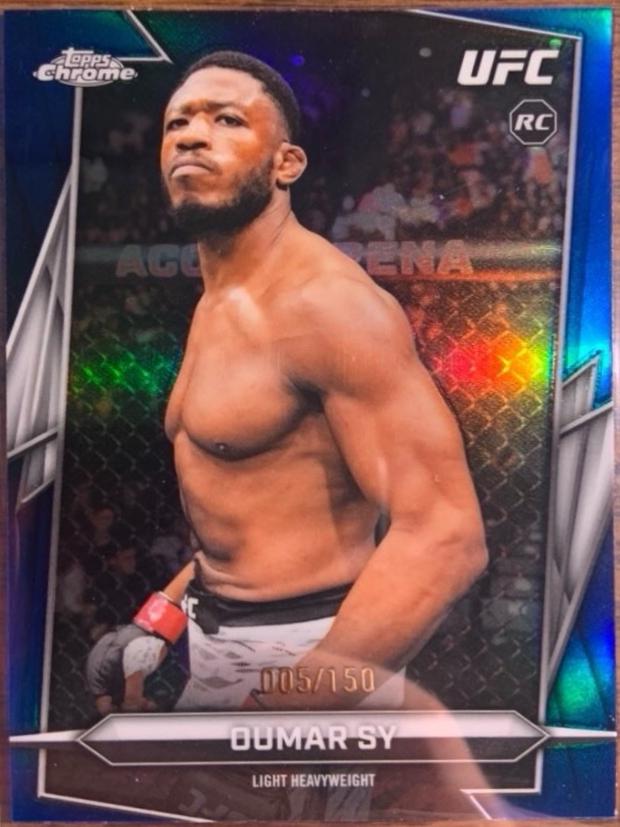 Oumar Sy 2026 Topps Chrome UFC Base #97 Blue Refractor