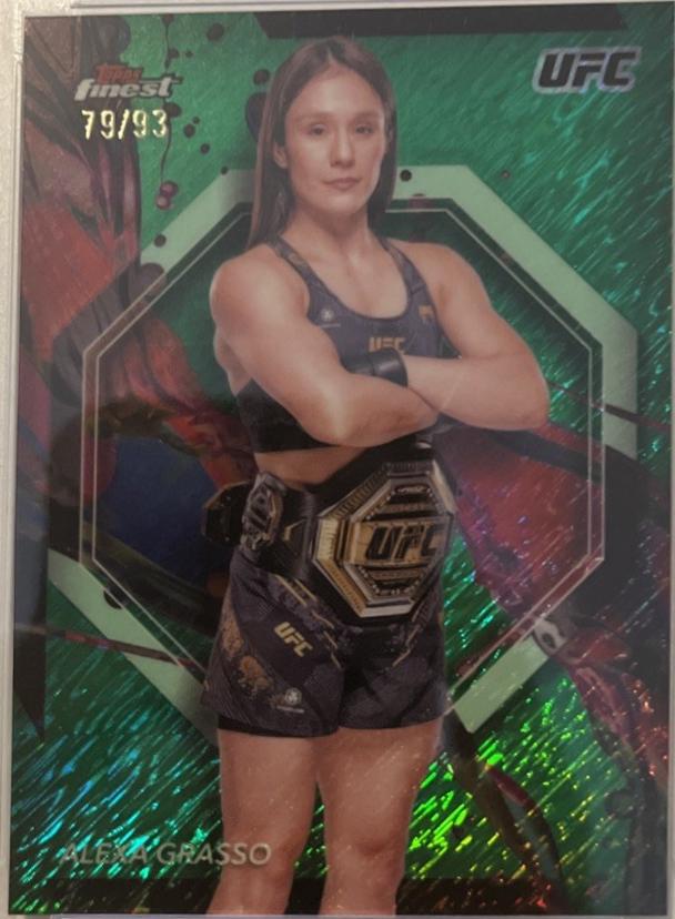 Alexa Grasso 2024 Topps Finest UFC Base Common #60 Green Shimmer Refractor