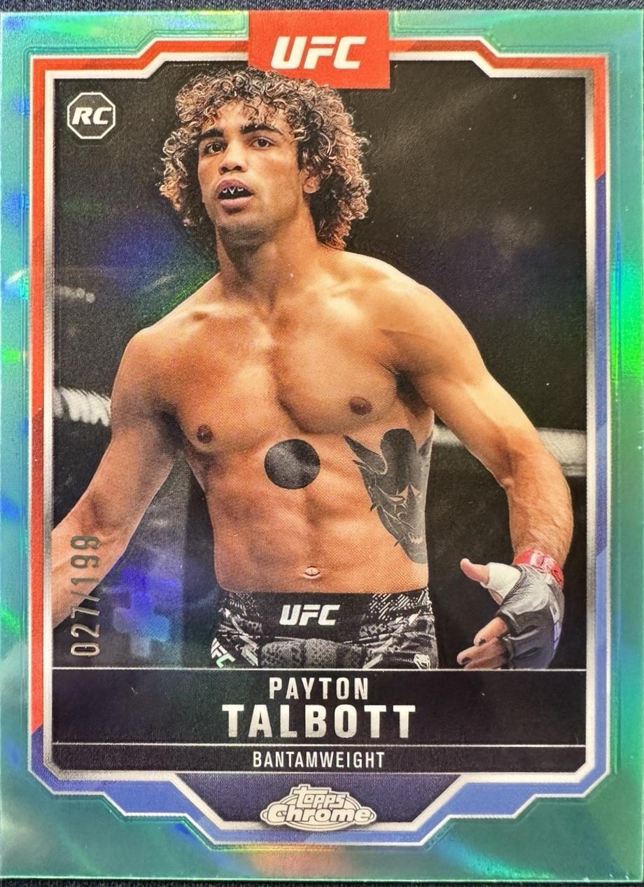 Payton Talbott 2025 Topps Chrome UFC Base #141 Aqua Refractor
