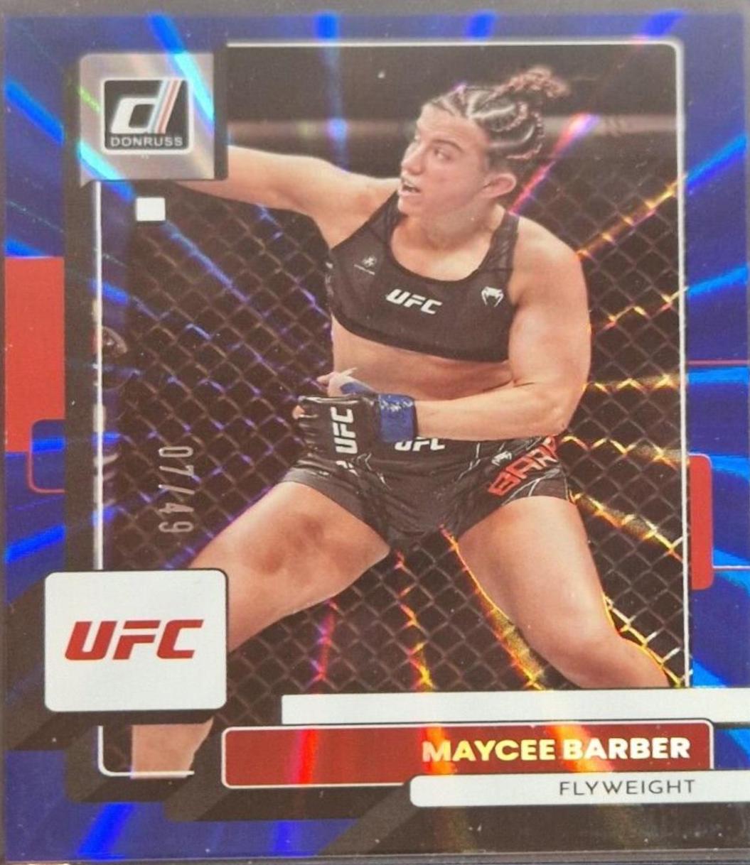 Maycee Barber 2023 Panini Donruss UFC Base #155 Blue Laser