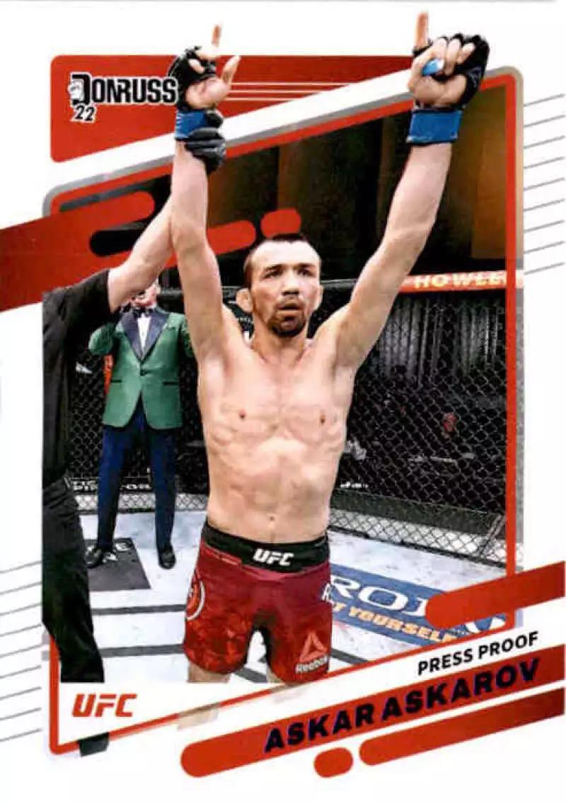 Askar Askarov 2022 Panini Donruss UFC Base #93 Press Proof Purple