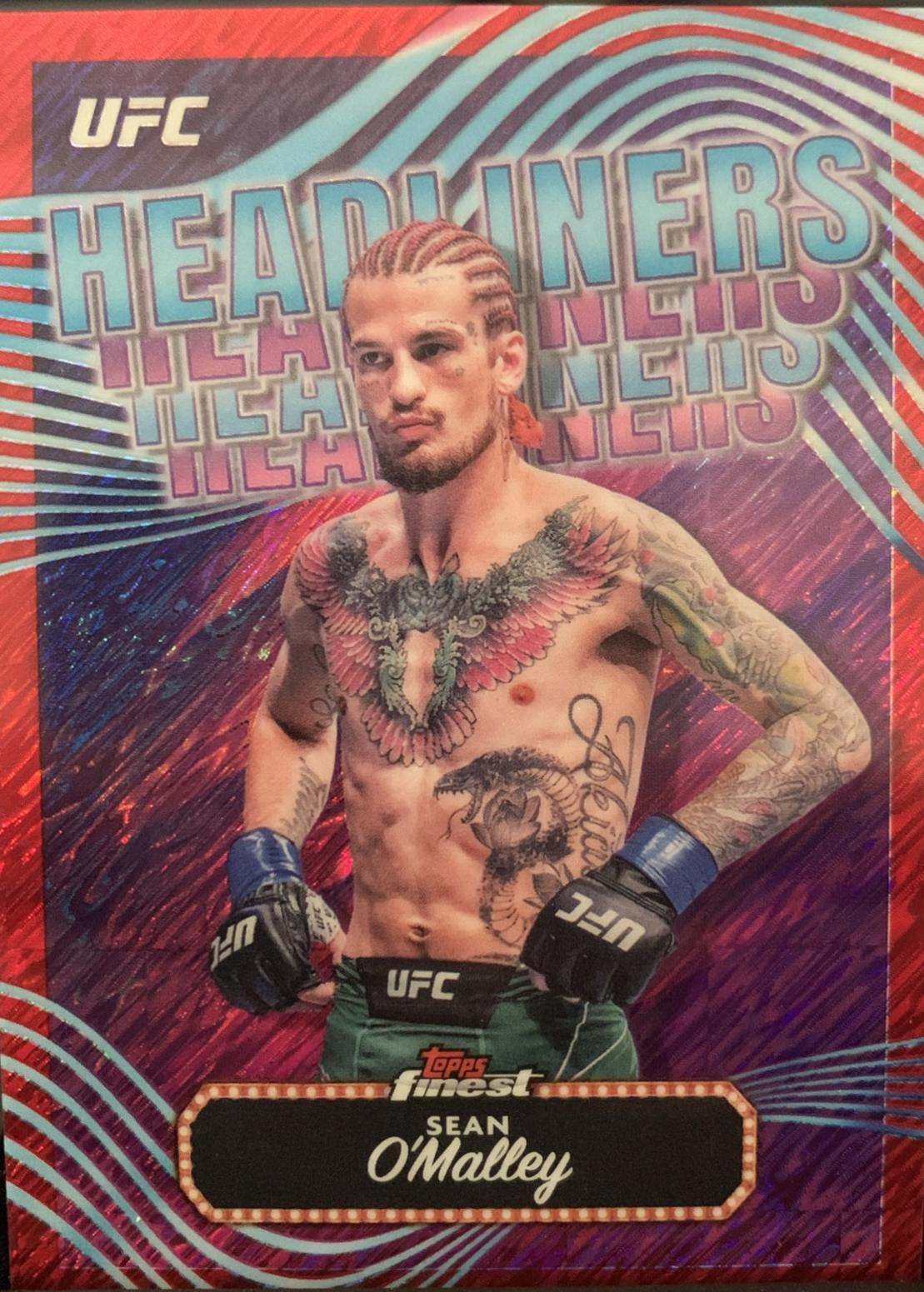 Sean O'Malley 2024 Topps Finest UFC Headliners #HDL-13 Red Refractor