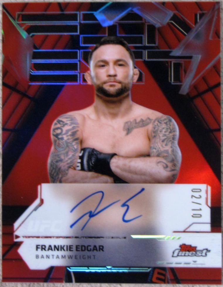 Frankie Edgar 2025 Topps Finest UFC Finest Autographs #FA-FE Red Black Vapor Refractor
