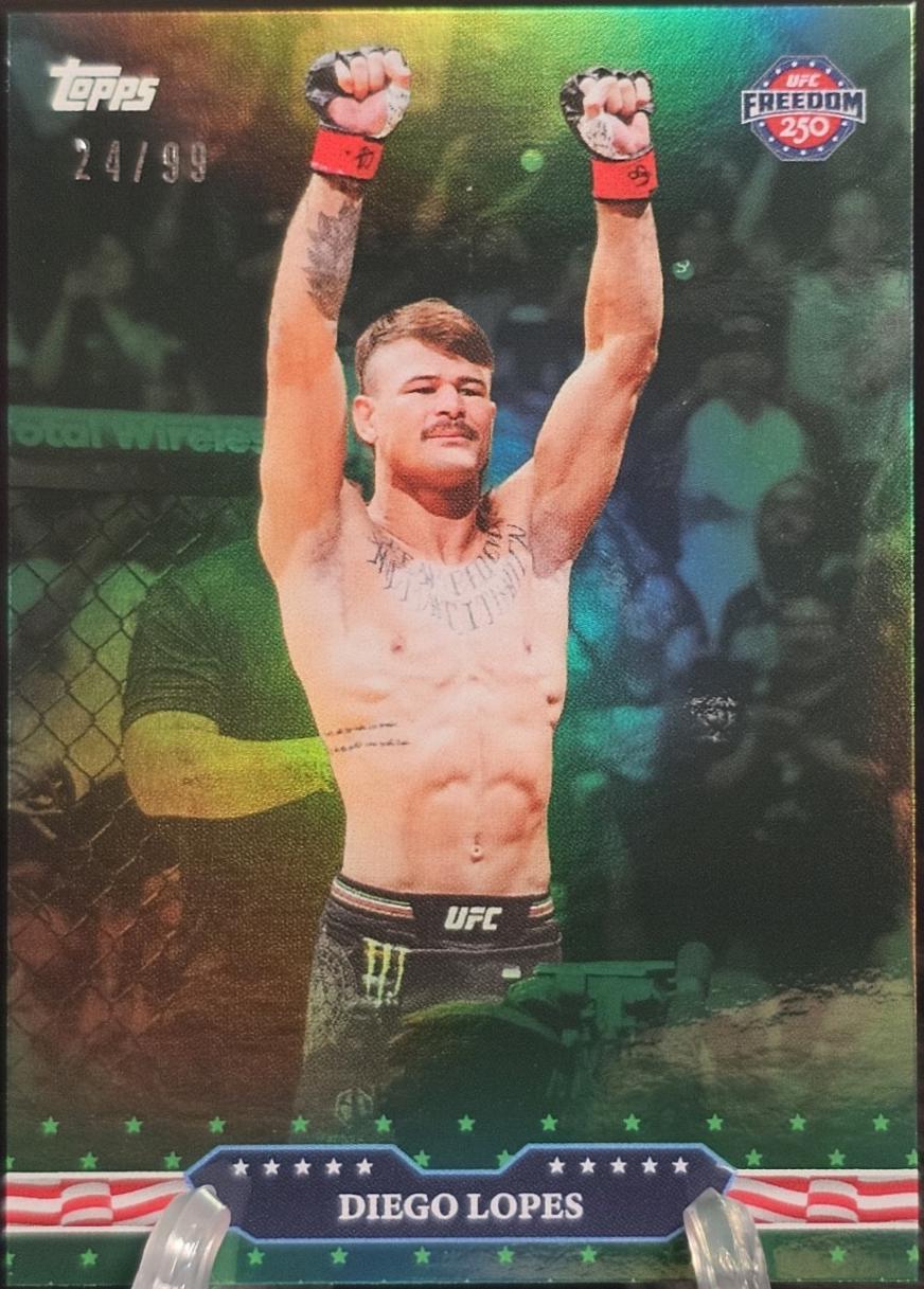 Diego Lopes 2026 Topps UFC Freedom 250 Base #26 Green