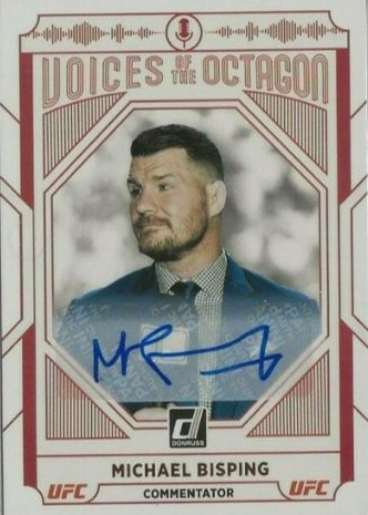 Michael Bisping 2022 Panini Donruss UFC Voices of the Octagon Signatures #225 Holo Black Laser