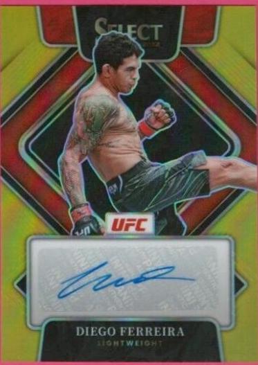 Diego Ferreira 2022 Panini Select UFC Signatures #2 Gold