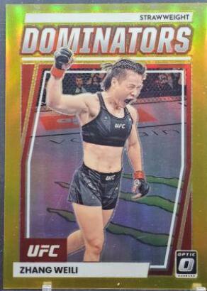 Zhang Weili 2023 Panini Donruss Optic UFC Dominators #15 Gold