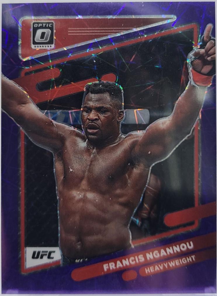 Francis Ngannou 2022 Panini Donruss Optic UFC Base #30 Purple Velocity