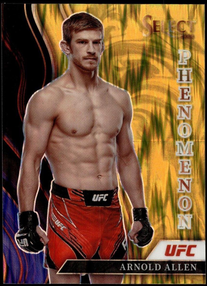 Arnold Allen 2022 Panini Select UFC Phenomenon #18 Gold Flash