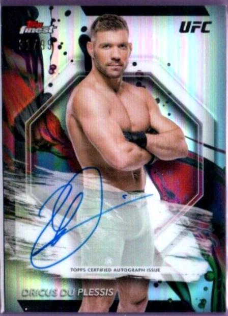 Dricus Du Plessis 2024 Topps Finest UFC Finest Autographs #FA-DDP Refractor
