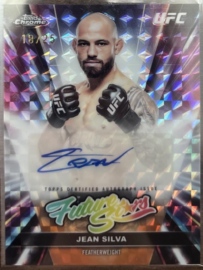 Jean Silva 2026 Topps Chrome UFC Future Stars Autographs #FSA-JS Orange Geometric Refractor