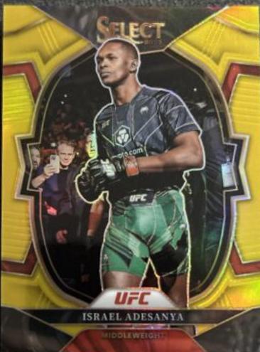 Israel Adesanya 2023 Panini Select UFC Mezzanine #323 Gold