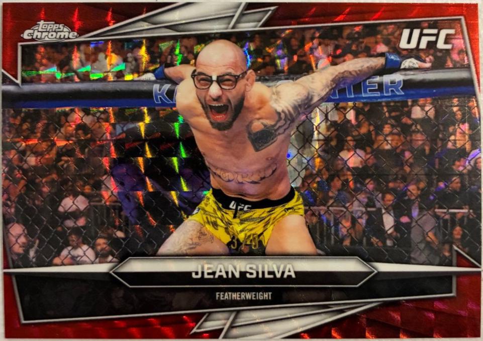 Jean Silva 2026 Topps Chrome UFC Base #163 Red Geometric Refractor