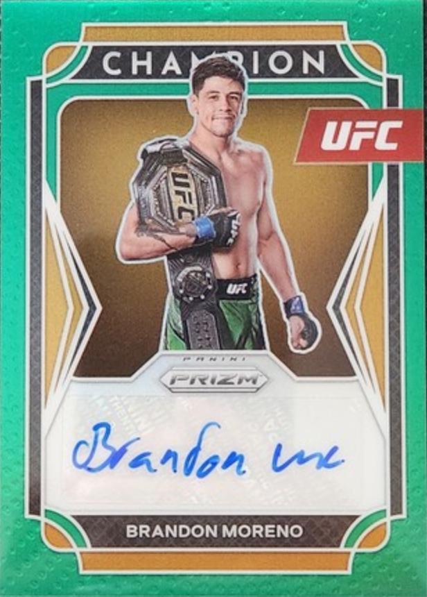 Brandon Moreno 2022 Panini Prizm UFC Champion Signatures #2 Green