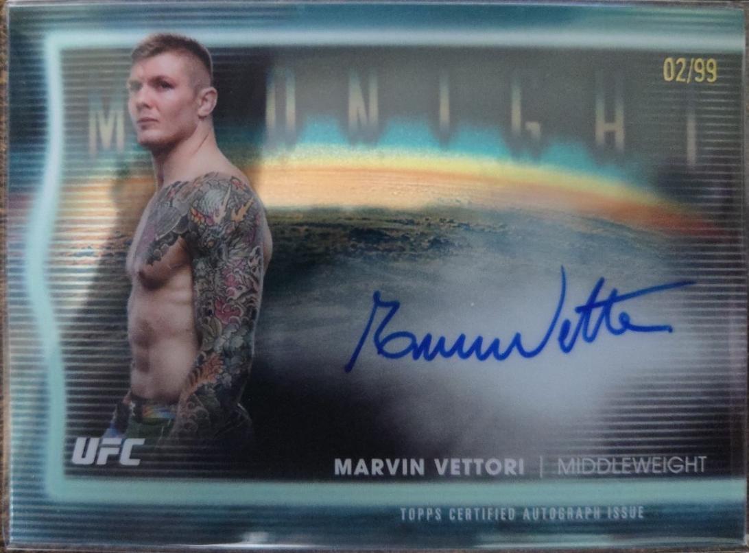 Marvin Vettori 2025 Topps Midnight UFC Horizon Signatures #HNS-MV Twilight