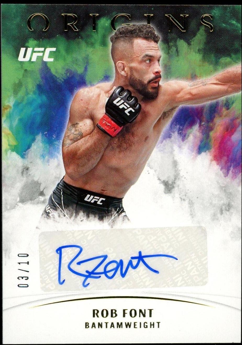 Rob Font 2022 Panini Chronicles UFC Origins Autographs #3 Gold