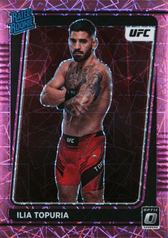 Ilia Topuria 2022 Panini Donruss Optic UFC Base #110 Pink Velocity