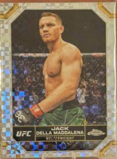 Jack Della Maddalena 2024 Topps Chrome UFC Base #82 X-Fractor