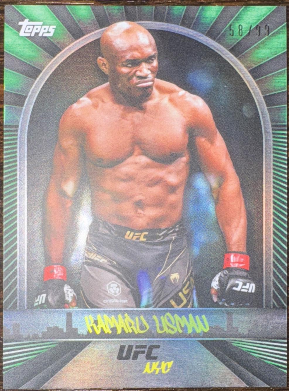Kamaru Usman 2024 Topps UFC NYC Base #30 Green