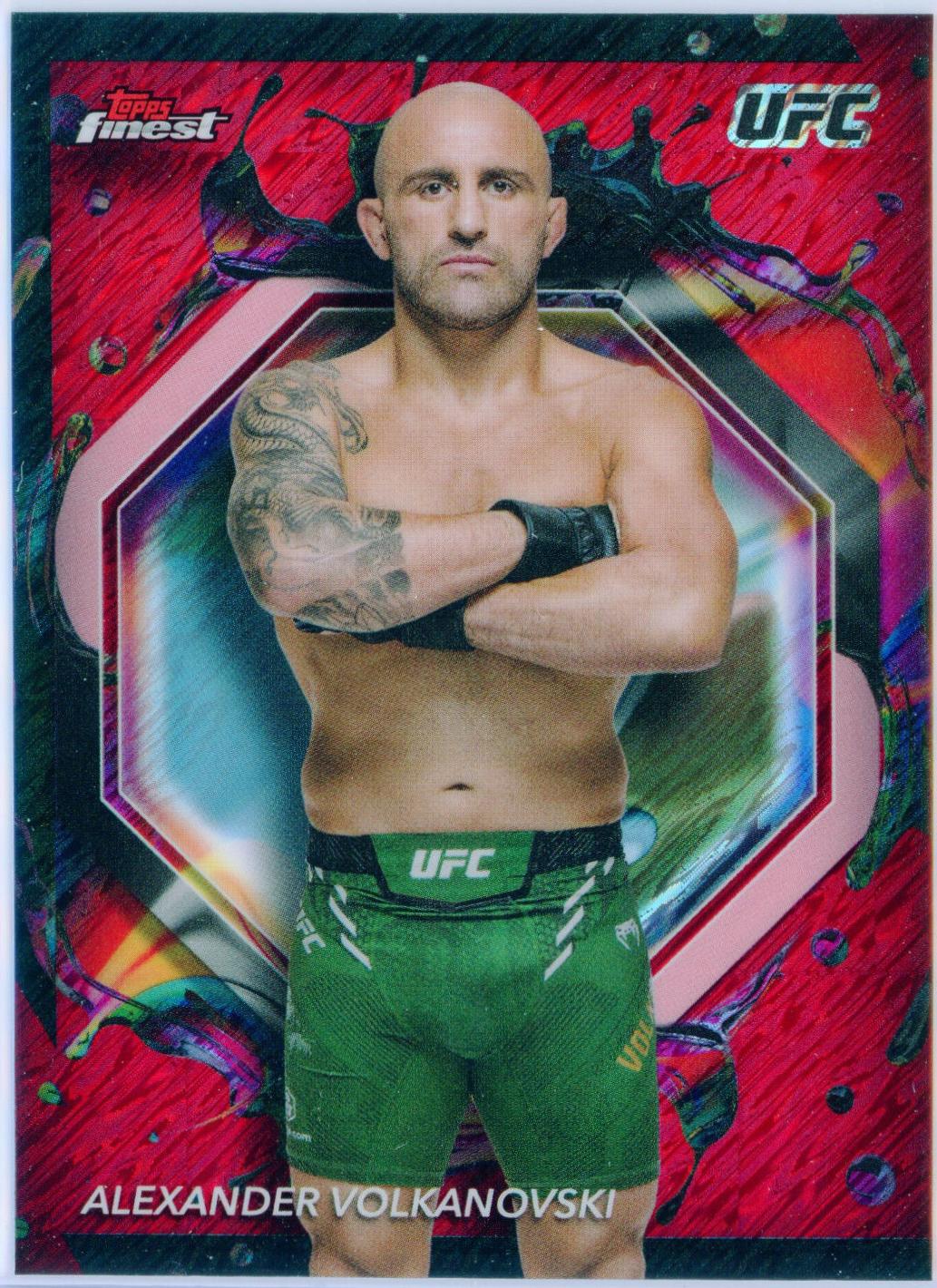 Alexander Volkanovski 2024 Topps Finest UFC Base Rare #281 Red Shimmer Refractor