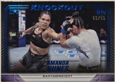 Amanda Nunes 2024 Topps Knockout UFC Base #24 Blue