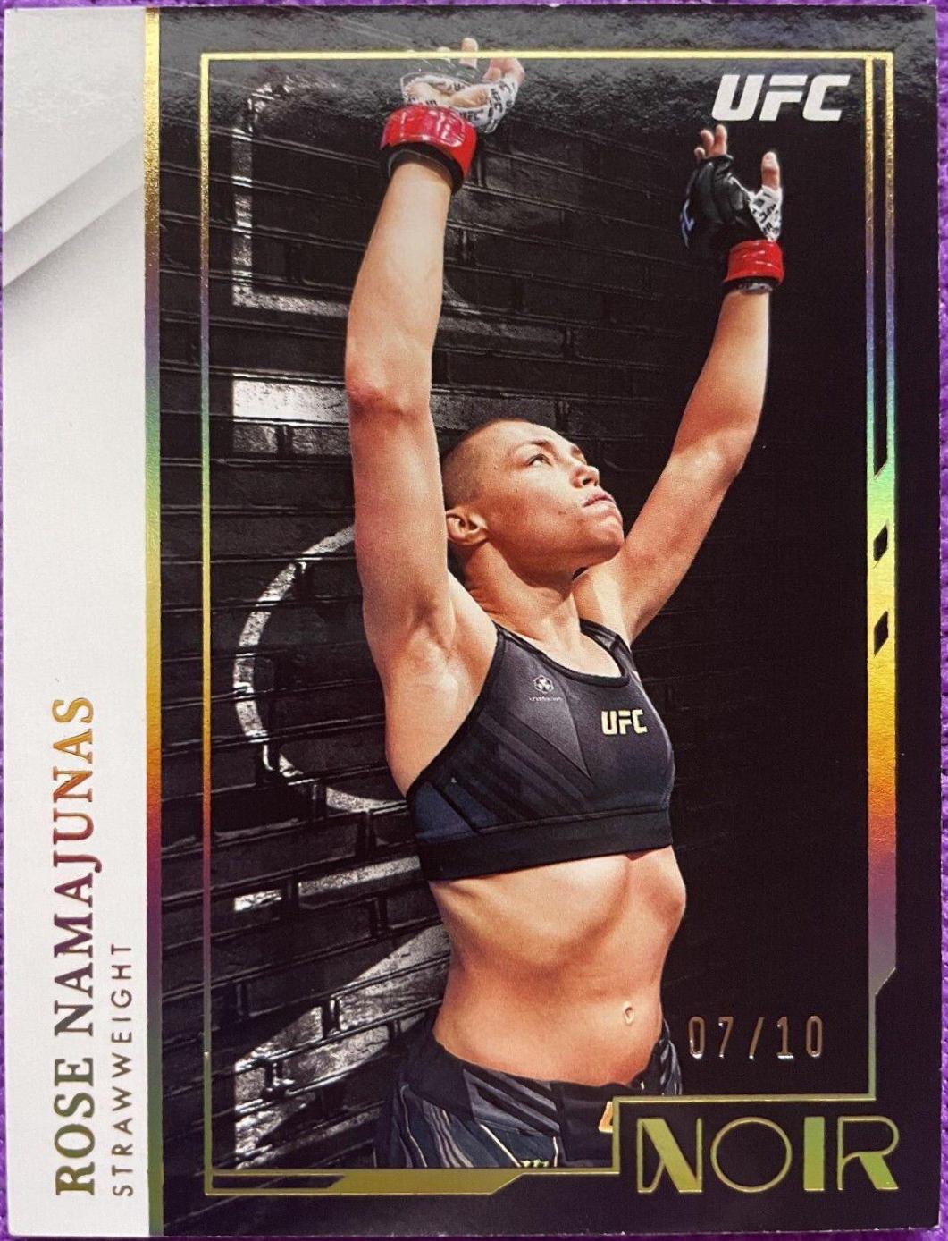 Rose Namajunas 2022 Panini Chronicles UFC Base Noir #408 Gold