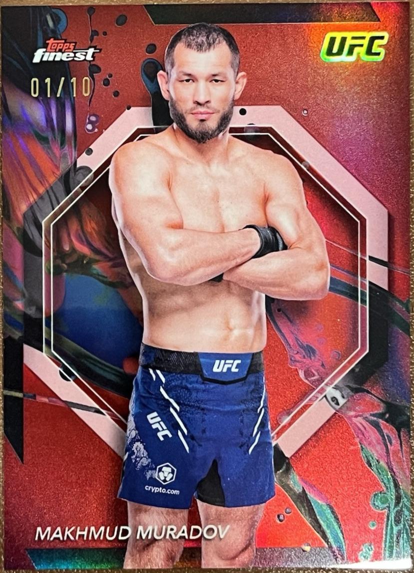 Makhmud Muradov 2024 Topps Finest UFC Base Common #24 Red Refractor