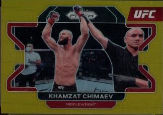 Khamzat Chimaev 2022 Panini Prizm UFC Base #94 Gold