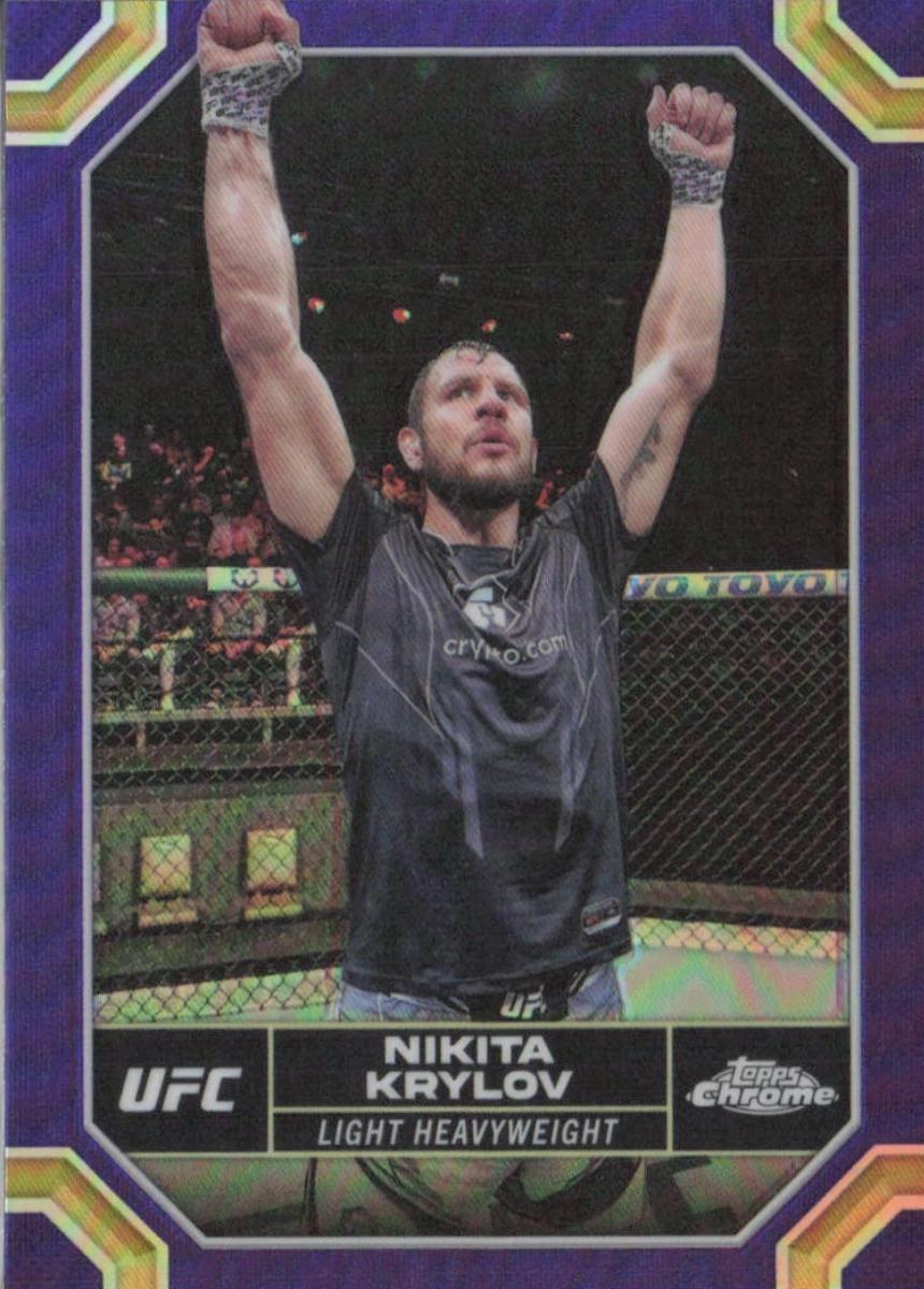 Nikita Krylov 2024 Topps Chrome UFC Base #150 Purple Refractor