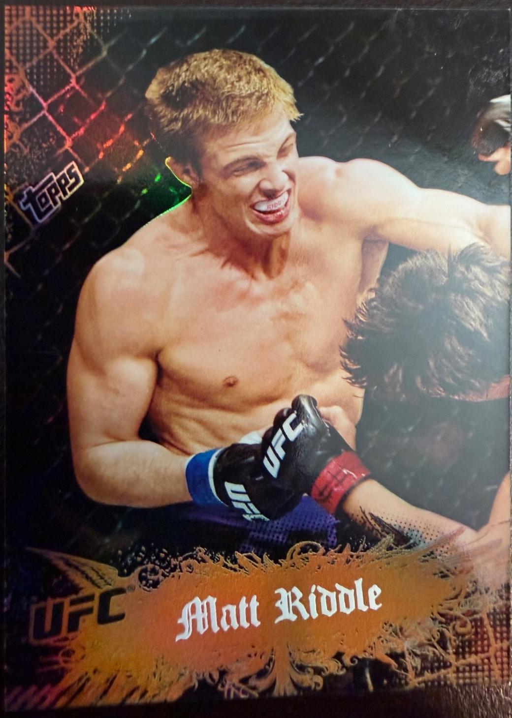 Matt Riddle 2010 Topps UFC Main Event Base #50 Bronze