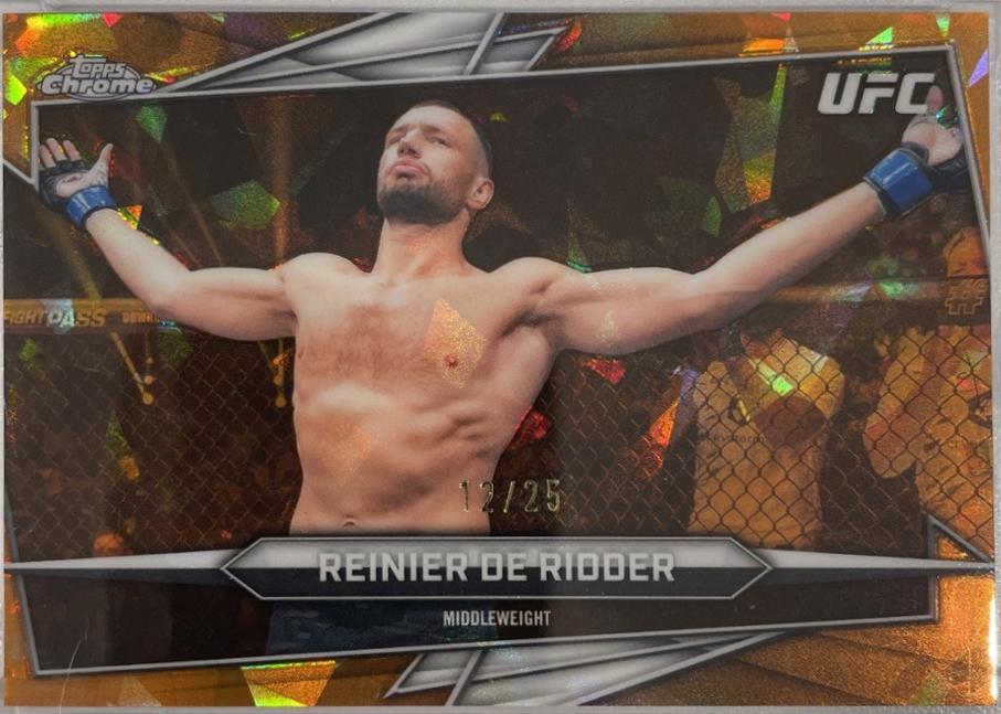 Reinier de Ridder 2026 Topps Chrome UFC Base #38 Orange Refractor