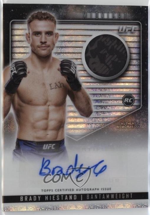 Brady Hiestand 2024 Topps Midnight UFC Relic Autographs #RCA-BHD Moon Beam