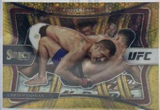 Chris Weidman 2021 Panini Select UFC Premier Level #176 Gold Disco