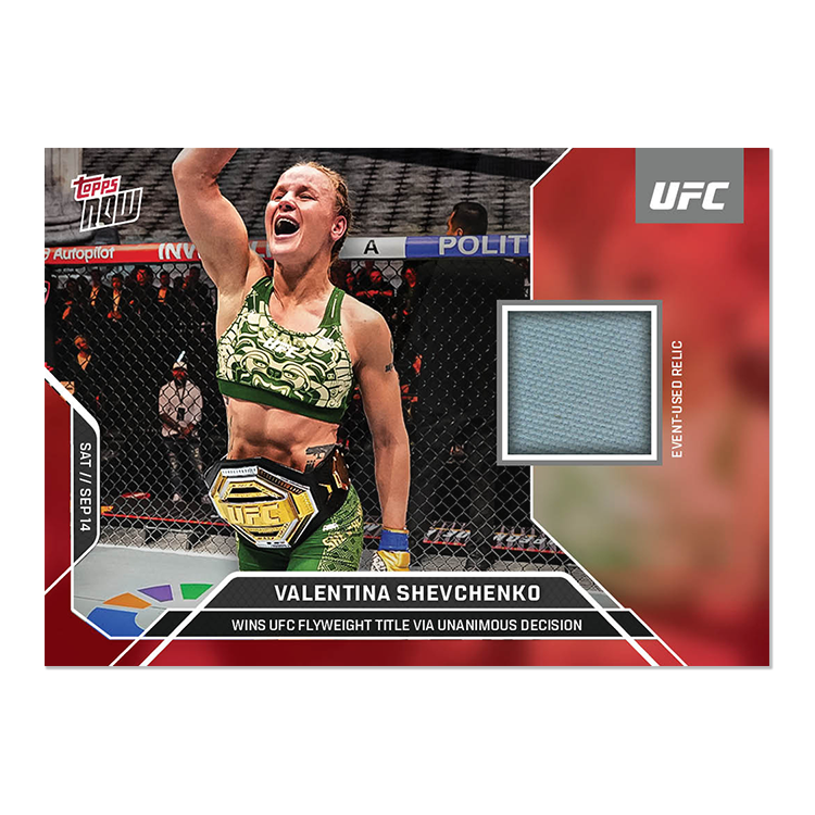 Valentina Shevchenko Topps Now UFC Event-used Mat Relics #22 Red