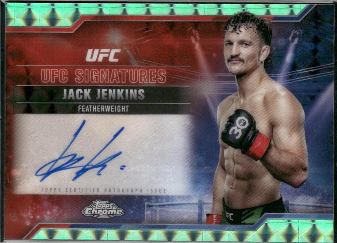 Jack Jenkins 2025 Topps Chrome UFC UFC Signatures #SIG-JJ Geometric Aqua Refractor