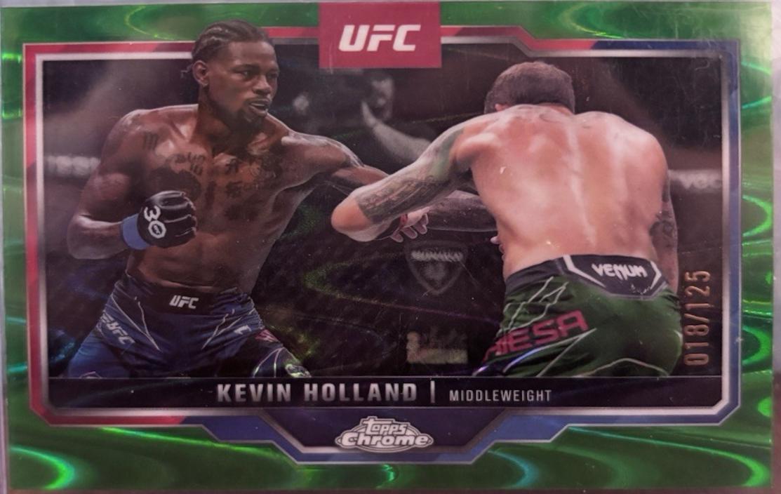 Kevin Holland 2025 Topps Chrome UFC Base #110 Green Wave