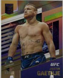 Justin Gaethje 2022 Panini Chronicles UFC Base Elite #242 Platinum