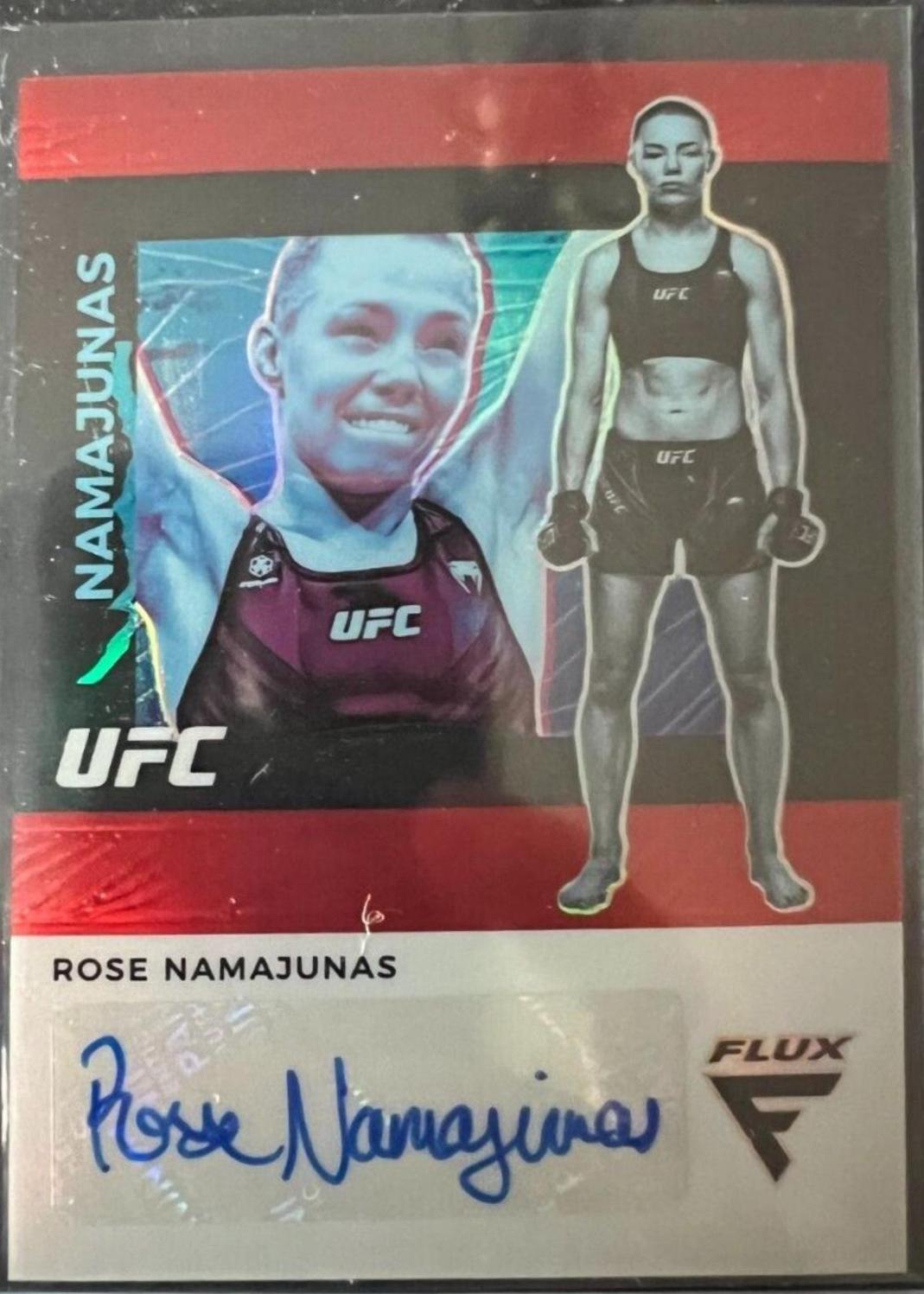 Rose Namajunas 2022 Panini Chronicles UFC Flux Auto #30 Black