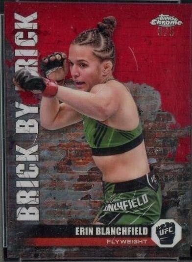 Erin Blanchfield 2024 Topps Chrome UFC Brick by Brick #BYB-18 Red Refractor