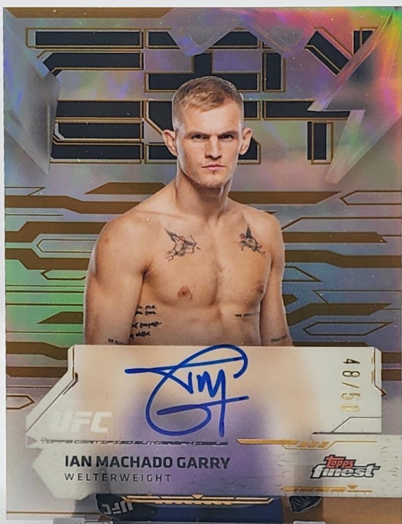 Ian Machado Garry 2025 Topps Finest UFC Finest Autographs #FA-IG Gold Refractor